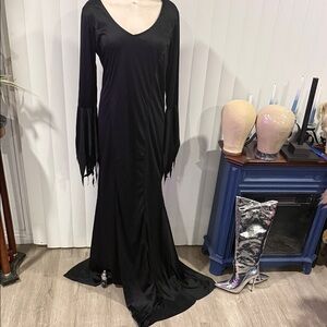 Morticia Adam’s  Black Maxi Dress - costume